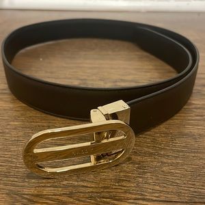 Bally Gold Buckle Belt